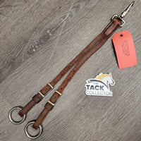 Adjustable Western Running Martingale Attachment, snap *gc, dirt, hair, rust, stretched keepers, scraped edges
