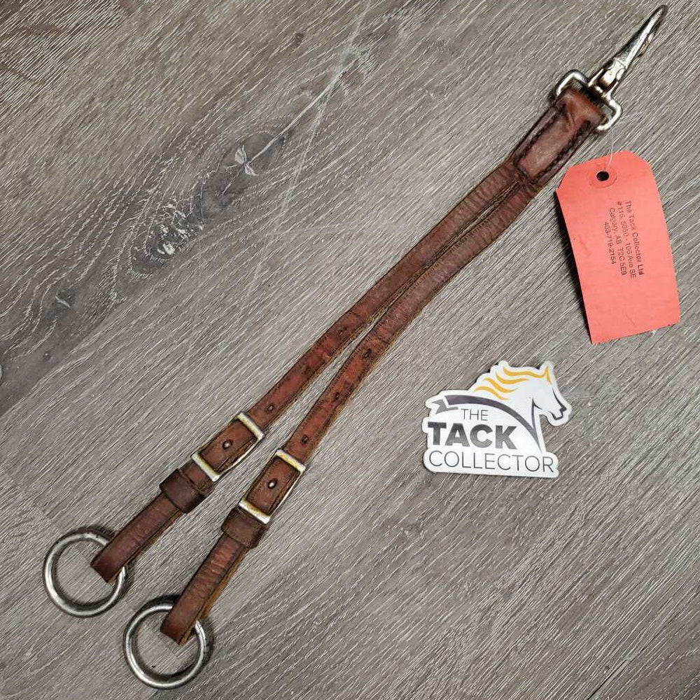 Adjustable Western Running Martingale Attachment, snap *gc, dirt, hair, rust, stretched keepers, scraped edges