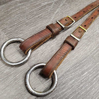 Adjustable Western Running Martingale Attachment, snap *gc, dirt, hair, rust, stretched keepers, scraped edges
