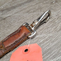 Adjustable Western Running Martingale Attachment, snap *gc, dirt, hair, rust, stretched keepers, scraped edges
