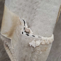 Pr Closed Boots, velcro *gc/fair, clean, pilly, rubs, stains, dingy, hairy, peeled straps, older, rips
