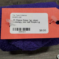 Pr Fleece Polos *gc, clean, v.clumpy, mnr hair
