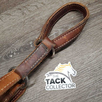 1" Wide Thick Double Stitched Leather Loop Hobbles *gc, clean, residue, edges: scraped & rough, UNDONE stitching
