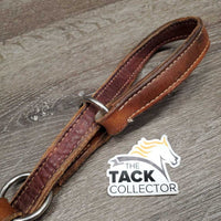 1" Wide Thick Double Stitched Leather Loop Hobbles *gc, clean, residue, edges: scraped & rough, UNDONE stitching
