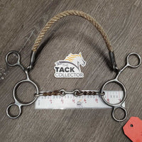 Hodges Futurity Twisted Wire Dogbone Combo Bit *gc, dirt, scuffed, hair, rubs
