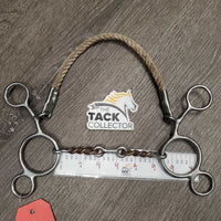 Hodges Futurity Twisted Wire Dogbone Combo Bit *gc, dirt, scuffed, hair, rubs
