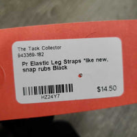 Pr Elastic Leg Straps *like new, snap rubs
