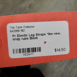 Pr Elastic Leg Straps *like new, snap rubs