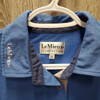 SS Polo Shirt, 1/4 Button Up *gc, seam puckers, discolored collar