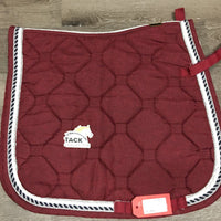 Quilt Dressage Saddle Pad, x3 piping, tabs *vgc, mnr hair, curled edges, pilly
