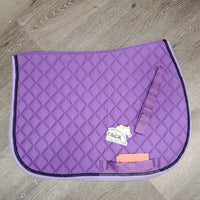 Quilt Jumper Saddle Pad, piping, tabs *vgc, mnr hair, pills, rubs
