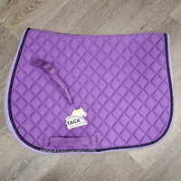 Quilt Jumper Saddle Pad, piping, tabs *vgc, mnr hair, pills, rubs
