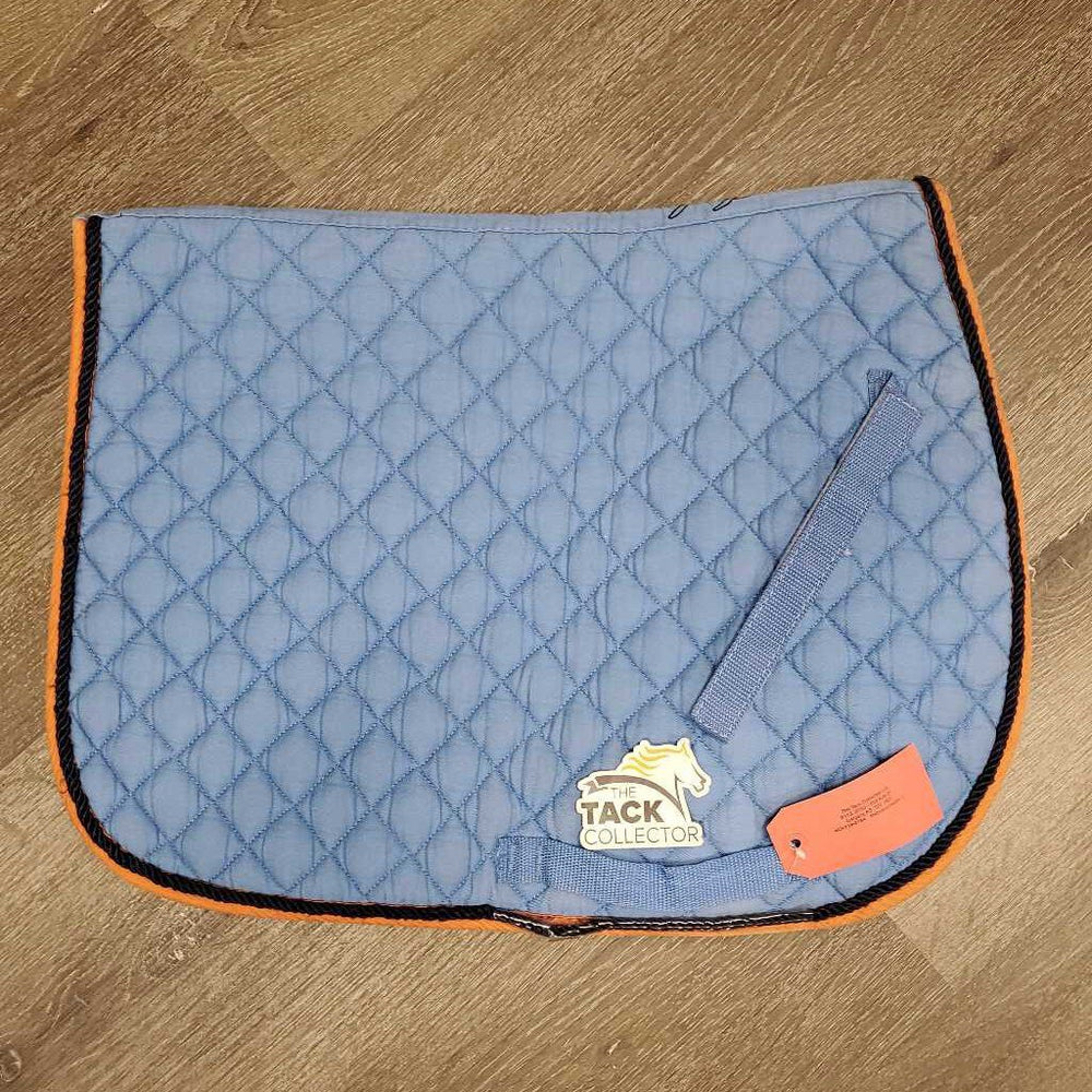 Quilt Jumper Saddle Pad, piping, tabs *gc, faded, undone piping, staining, pills