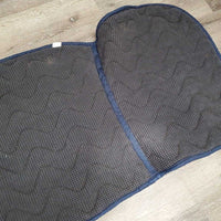 Thick Quilt Jumper Saddle Pad, 1x piping *fair, hair, older, dirt, faded, v. pilly, puckers, rubbed piping, edges threads
