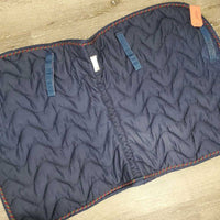 Thick Quilt Jumper Saddle Pad, 1x piping *fair, hair, older, dirt, faded, v. pilly, puckers, rubbed piping, edges threads
