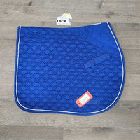 Quilt Jumper Saddle Pad, 1x piping *gc, clean, mnr stains, hair, threads, binding rubs, pills
