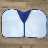 Quilt Jumper Saddle Pad, 1x piping *gc, clean, mnr stains, hair, threads, binding rubs, pills
