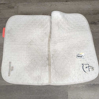 Quilt Jumper Baby Pad, embroidered *gc, clean, stained, v. dingy, binding pills