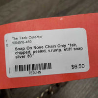 Snap On Nose Chain Only *fair, chipped, peeled, v.rusty, stiff snap
