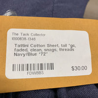 Cotton Sheet, tail *gc, faded, clean, snags, threads
