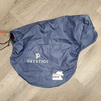 Nylon & Fleece Saddle Cover, Girth Pockets, Drawstring *vgc/xc, clean, older?, v.mnr dirt?stains
