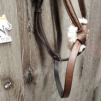 Rsd/FS Figure 8 Bridle, Clinker Browband, Rubber Reins *vgc, cut crown, clean, xholes, soft, mismatched, scraped edges
