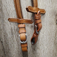 Rsd/FS Figure 8 Bridle, Clinker Browband, Rubber Reins *vgc, cut crown, clean, xholes, soft, mismatched, scraped edges
