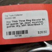 Hvy Thick Three Ring Elevator Bit, bit guards *gc, clean, scratches, guards: dry, stiff
