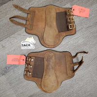 Closed Leather Boots, buckles *vgc/xc, mnr dirt, rubs & stains
