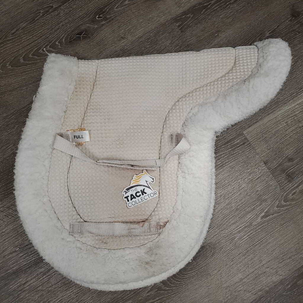 Fitted Fleece Waffle Hunter Saddle Pad *fair, clean, clumpy, stains, v. dingy, rubs, thin fleece, puckers