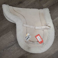 Fitted Fleece Waffle Hunter Saddle Pad *fair, clean, clumpy, stains, v. dingy, rubs, thin fleece, puckers
