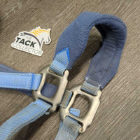 Adjustable Nylon Breakaway Halter with Fleece *gc, dirt, stains, hair, rust, scratched plaiting
