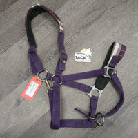 Adjustable Nylon Halter with Fleece Crown and Nose *gc, dirt, stains, hair
