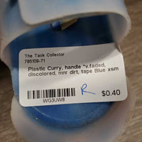 Plastic Curry, handle *v.faded, discolored, mnr dirt, tape
