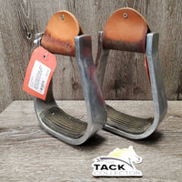 Aluminum Western Stirrups, rubber grips *gc, scuffs, dirt, scratches, residue
