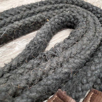 Wide Braided Cotton Western Loop Reins, snaps *fair, snags, rubs, hair, faded, frays
