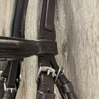 Rsd Padded Monocrown Bridle, Smooth Thick Reins, finger stops *vgc, mnr dirt, creases
