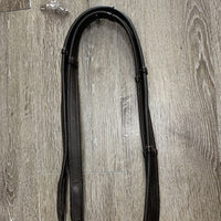 Rsd Padded Monocrown Bridle, Smooth Thick Reins, finger stops *vgc, mnr dirt, creases
