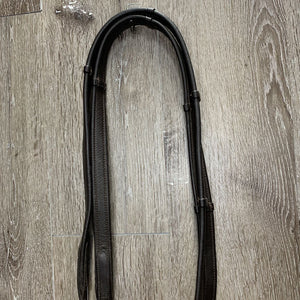 Rsd Padded Monocrown Bridle, Smooth Thick Reins, finger stops *vgc, mnr dirt, creases