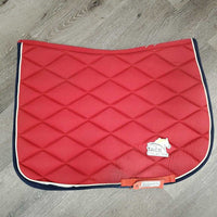 Quilt Jumper Saddle Pad, piping *vgc, clean, pilly, torn piping, undone stitching, stained
