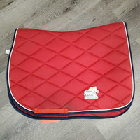 Quilt Jumper Saddle Pad, piping *vgc, clean, pilly, torn piping, undone stitching, stained
