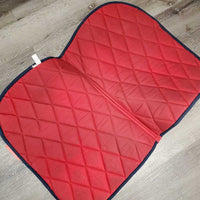 Quilt Jumper Saddle Pad, piping *vgc, clean, pilly, torn piping, undone stitching, stained
