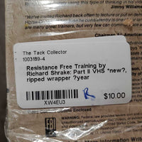 Resistance Free Training by Richard Shrake: Part II VHS *new?, ripped wrapper ?year
