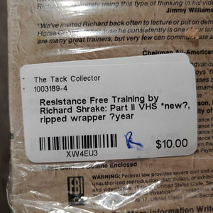 Resistance Free Training by Richard Shrake: Part II VHS *new?, ripped wrapper ?year