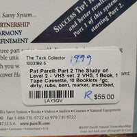 Pat Parelli: Part 2 The Study of Level 2 - VHS set: 2 VHS, 1 Book, 1 Tape Cassette, 10 Booklets *gc, dirty, rubs, bent, marker, inscribed, split case