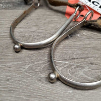Vintage v.Fine Narrow Ball End Spurs, Attached Leather Spur Straps *gc, scratches, rust spots, mnr dirty straps
