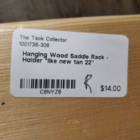 Hanging Wood Saddle Rack - Holder *like new