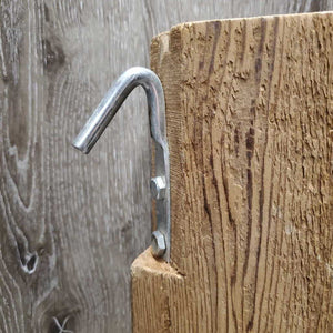 Hanging Wood Harness - Bridle Rack - Holder, 2 Hooks *gc, rubs, scratches, stains, chipped