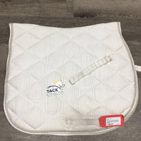 Thick Quilt Jumper Saddle Pad, 1x piping *gc, clean, stained, dingey under, hair, pills, mnr puckering
