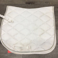 Thick Quilt Jumper Saddle Pad, 1x piping *gc, clean, stained, dingey under, hair, pills, mnr puckering
